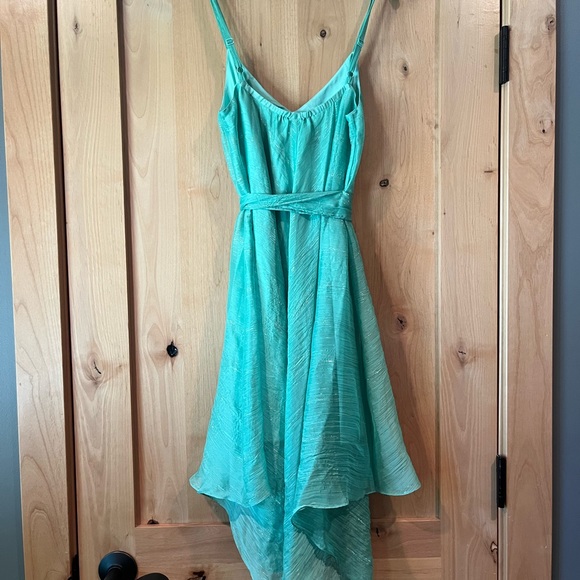 Anthropologie, HD in Paris Flowy Belted Green Dress - Size 6 Petite - Picture 3 of 8